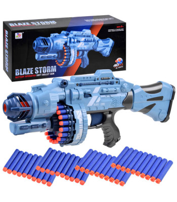 Liela rotaļu pistole BLASTER ar putu šautriņām ZA3796, 40 gab.