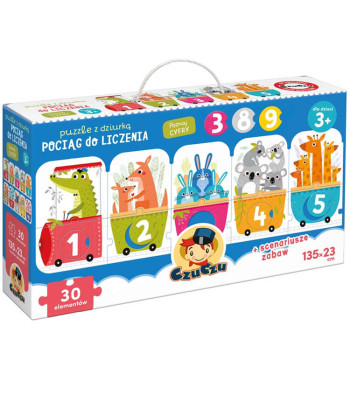 CzuCzu puzle ar caurumiem Skaitīšanas vilciens ZA4073