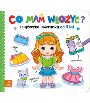 Aksjomat «Ko man vilkt?» ģērbšanas grāmatiņa ar uzlīmēm, no 3 gadiem, KS0599