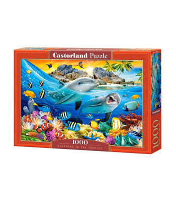 Puzle Dolphins in the Tropics, C-104611, 1000 elementi