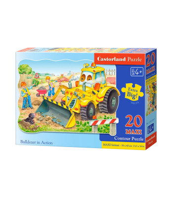 Buldoseris darbībā, puzle, C-02139, 20 elementi, MAXI