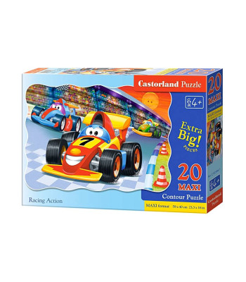 Bērnu puzle MAXI Racing Action, 20 elementi, C-02306