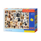 Mīklu 200 gabalu Kolāža ar Suņiem