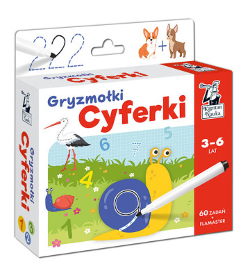 Zīmēšanas kartītes Gryzmołki Cyferki KS0668 3–6 gadi