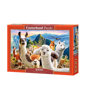 Puzle Llamas Selfie, 1000 detaļas, C-104758-2
