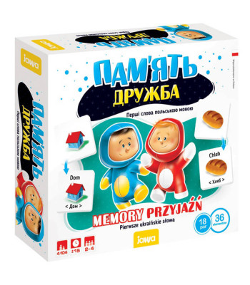 Jawa atmiņas spēle Memory “Draudzība” – vārdu apguve, 2 valodas GR0555