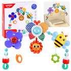 Krāsains Rotaļlietu Loks Ratiņiem, Krēsliņam, Šūpuļzirdziņam - Priecīgas Rotaļlietas Mazulim