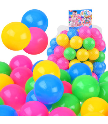 Krāsainas baseina bumbiņas, 100 gab., 6,5 cm, ZA4428