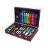 Mākslas piederumu komplekts koka čemodānā 123 gab.