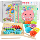 Montessori Mozaīkas Koka Bumbiņas