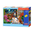 Puzle 180 gabali Kittens on the Roof