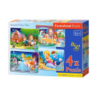 Skaistās pasakas puzles komplekts 4 vienā