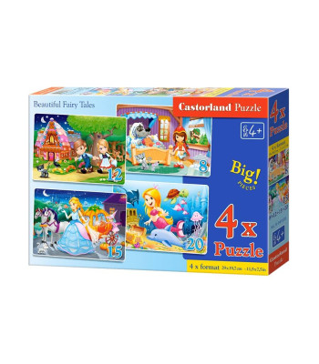 Beautiful Fairy Tales, puzles 4 vienā — 8, 12, 15 un 20 elementi