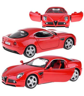 Metāla automašīna ar gaismām Alfa Romeo 8C Competizione ZA4607 1:32