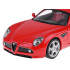 Metāla auto modelis Alfa Romeo 8C Competizione 1:32 mērogā ar gaismām