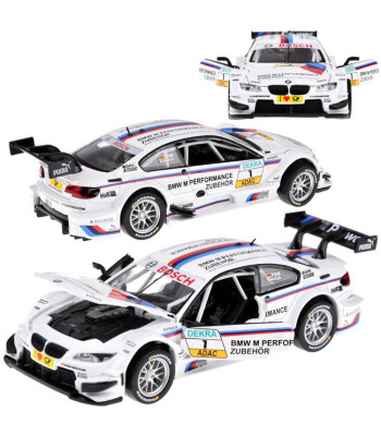 Metāla sporta automašīna ar skaņas un gaismas efektiem, BMW M3 DTM, 1:32, ZA4608, 14,5 x 6 x 4 cm