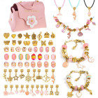 Rokassprādžu izgatavošanas komplekts ar pērlītēm un piekariņiem ZA4692