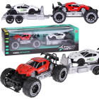 Apvidus automašīna ar piekabi un sporta auto