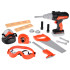 Darbarīku komplekts bērniem ar skrūvgriezi, mērlenti un aizsargbrillēm