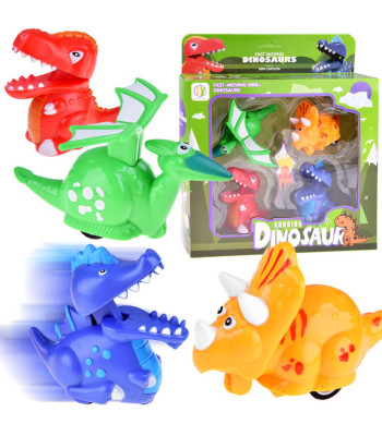 Braucošu dinozauru komplekts ar piedziņu, 4 gab. ZA4735