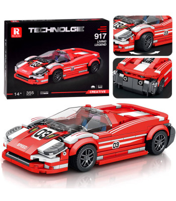 Tehniskie klucīši sporta auto Living Legend 917, sarkans, ZA4754, 355 elementi