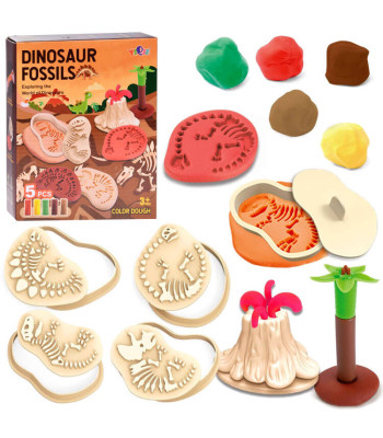 Plastilīna komplekts ar dinozauru formiņām ZA4778