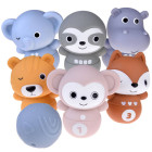 Gumijas dzīvnieku komplekts, sensoriskie boulinga bumbiņas ZOO bērniem ZA4818