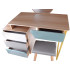 Mūsdienīgs koka tualetes galdiņš ar spoguli un ķeblīti meitenēm ZA4828