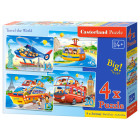 Puzzle 4w1 Ceļojums pa Pasauli