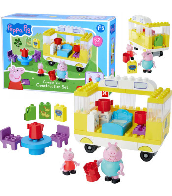 Konstruktoru kluči Peppa Pig kempinga auto ar tēti, 52 elementi ZA4903