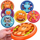 Krāsains lidotājs disks 16 cm rotaļlieta