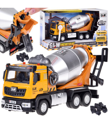 Būvniecības auto – betona maisītājs ar skaņu un gaismu ZA5010 21 x 11 x 8 cm