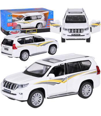 Metāla modelauto TOYOTA LAND CRUISER PRADO SUV ar gaismām un skaņu ZA5056