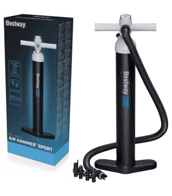 Bestway augstspiediena divvirzienu rokas pumpis ar manometru 62227