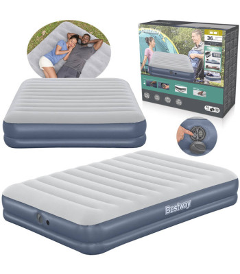 Piepūšams divvietīgs gaisa matracis ar sūkni Bestway Tritech Air Queen 6716T 203 x 152 x 36 cm