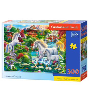 Puzle Unicorn Garden vienradži, Castorland B-030521, 300 elementi