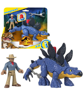 Jurassic World Imaginext figūru komplekts Stegozaurs + Dr. Grants ZA5097