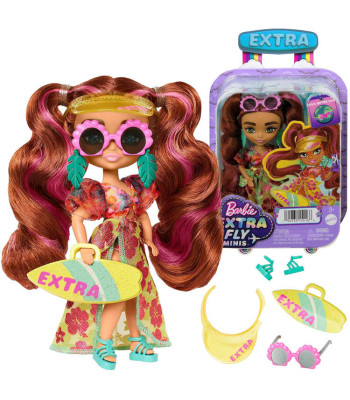 Barbie Extra Fly Minis lelle pludmales saulainajā stilā ZA5108
