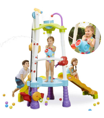 Little Tikes liels bērnu rotaļu laukums ar slidkalniņu un ūdens lielgabalu SP0788