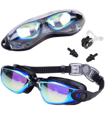 Peldbrilles ar UV filtru un anti-fog pārklājumu, komplekts ar ausu un deguna aizbāžņiem SP0792 ZL