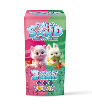 Tuban pūkainās smiltis rozā un zaļā krāsā Fluffy 140 g ZA5169