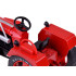 Metāla sarkanais traktors ar piekabi 1:18