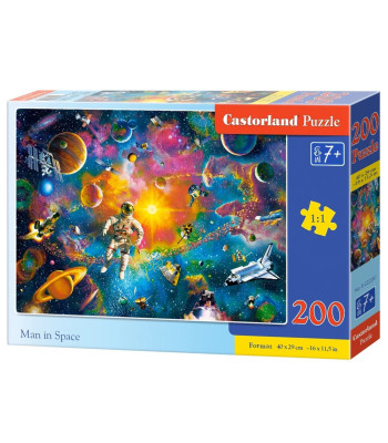 Puzle Man in Space, kosmoss, Castorland – B-222261, 200 detaļas, 40 x 29cm