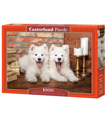 Puzle Samoyed Puppies Say Hello, 1000 elementi, C-105137