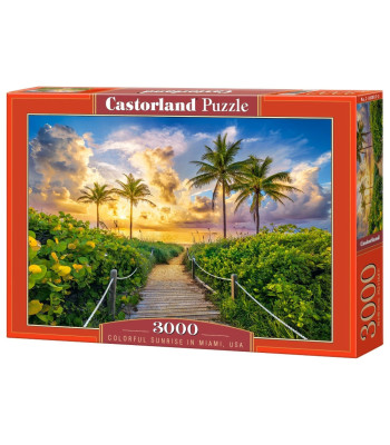 Puzle Colorful Sunrise in Miami, USA C-300617, 3000 elementi