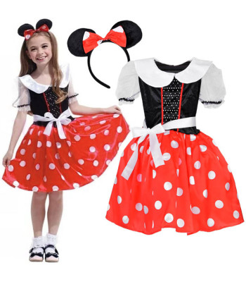 Jauks Minnie peles kostīms meitenei, pārģērbšanās tērps ZA5280 L/XL