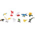 Krāsainu eksotisko putnu figūriņu komplekts, 10 gab. ZA5295