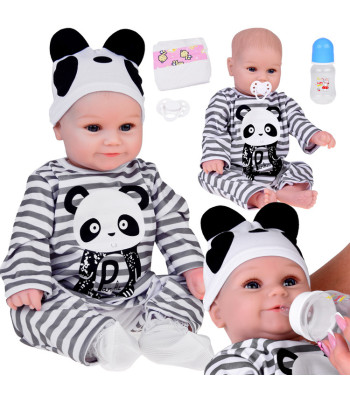 Mīkstā reālistiskā lelle – puisītis Panda ZA5358, 45 cm