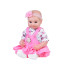 Mīksta lelle bēbis 50 cm ar pudelīti un pamperu