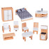 Koka leļļu namiņš ar mēbelēm - stilīga villa ZA5368